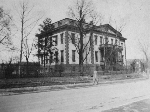 Undated photograph of the Southwest corner of the Old Naval Hospital