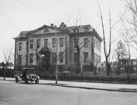 Undated photograph of the Northwest corner of the Old Naval Hospital