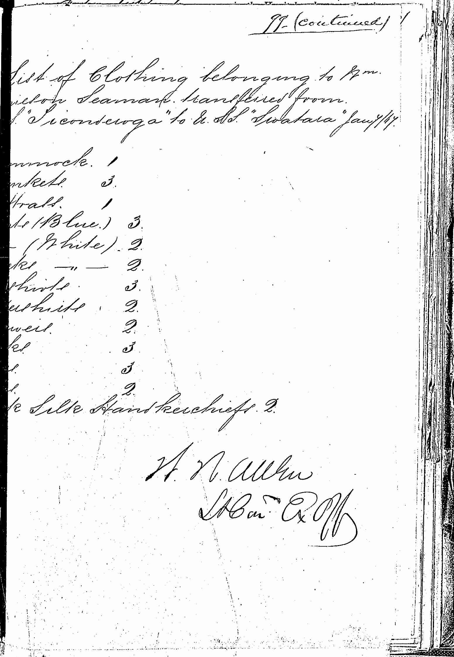 Entry for William Jamison (page 3 of 5) in the log Hospital Tickets and Case Papers - Naval Hospital - Washington, D.C. - 1866-68
