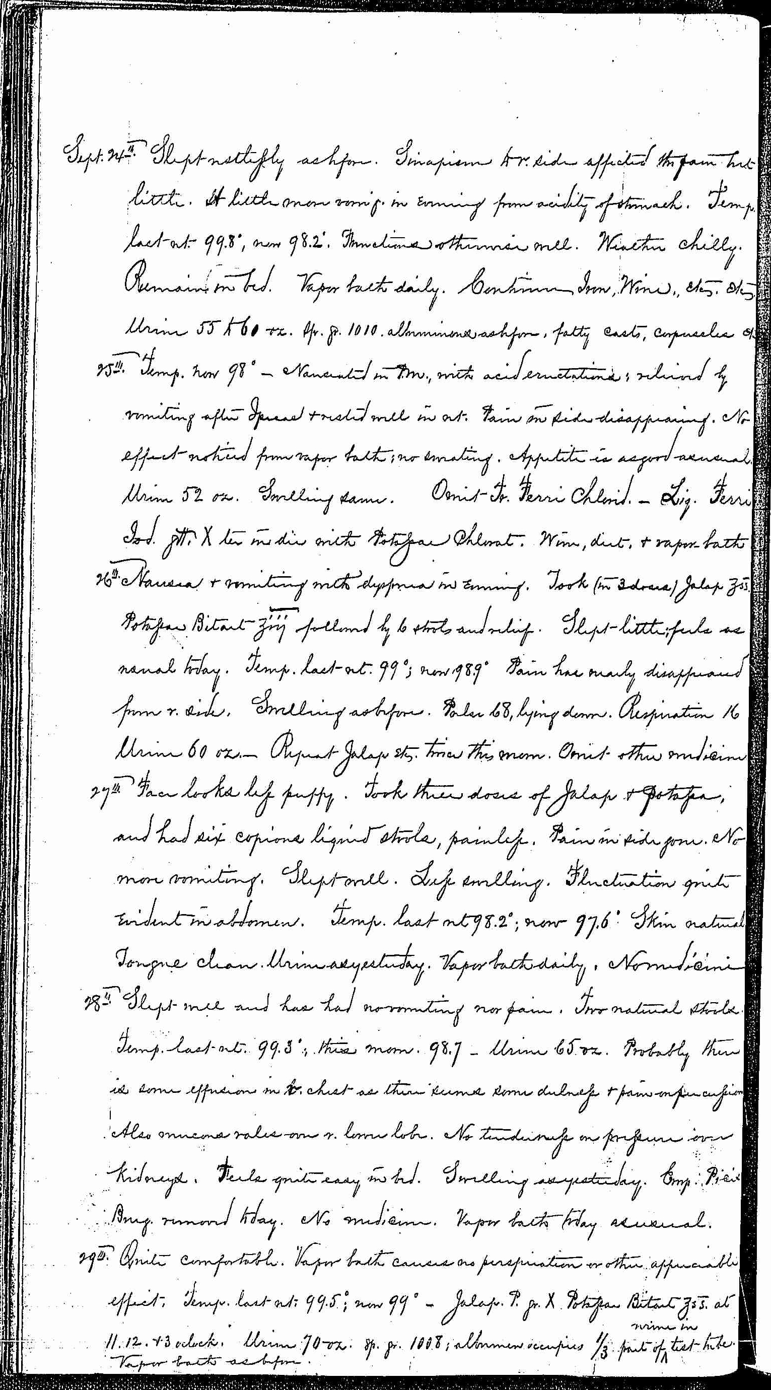 Entry for Bernard Coyne (page 4 of 13) in the log Hospital Tickets and Case Papers - Naval Hospital - Washington, D.C. - 1868-69