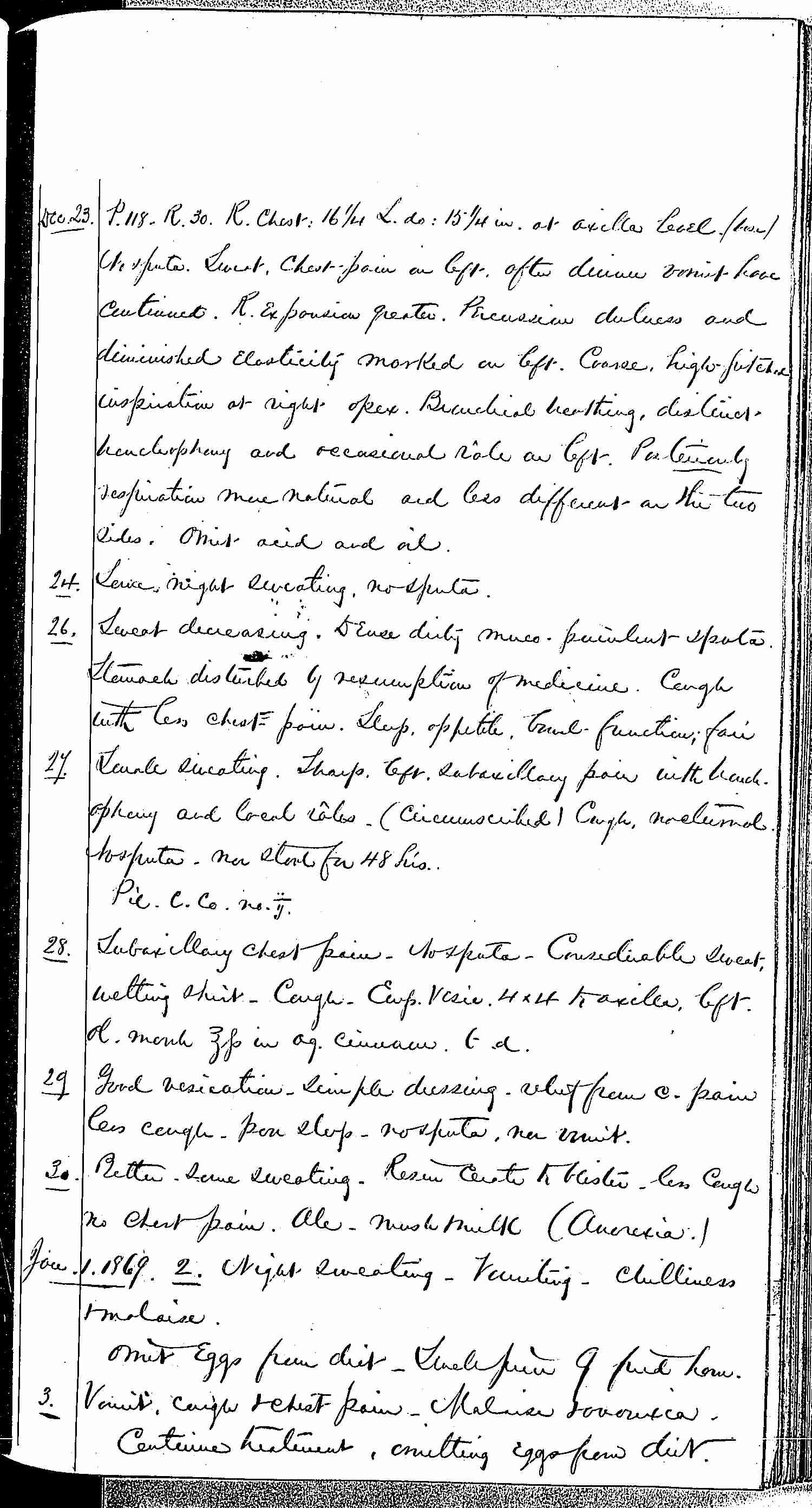 Entry for Richard Forn (page 11 of 21) in the log Hospital Tickets and Case Papers - Naval Hospital - Washington, D.C. - 1868-69