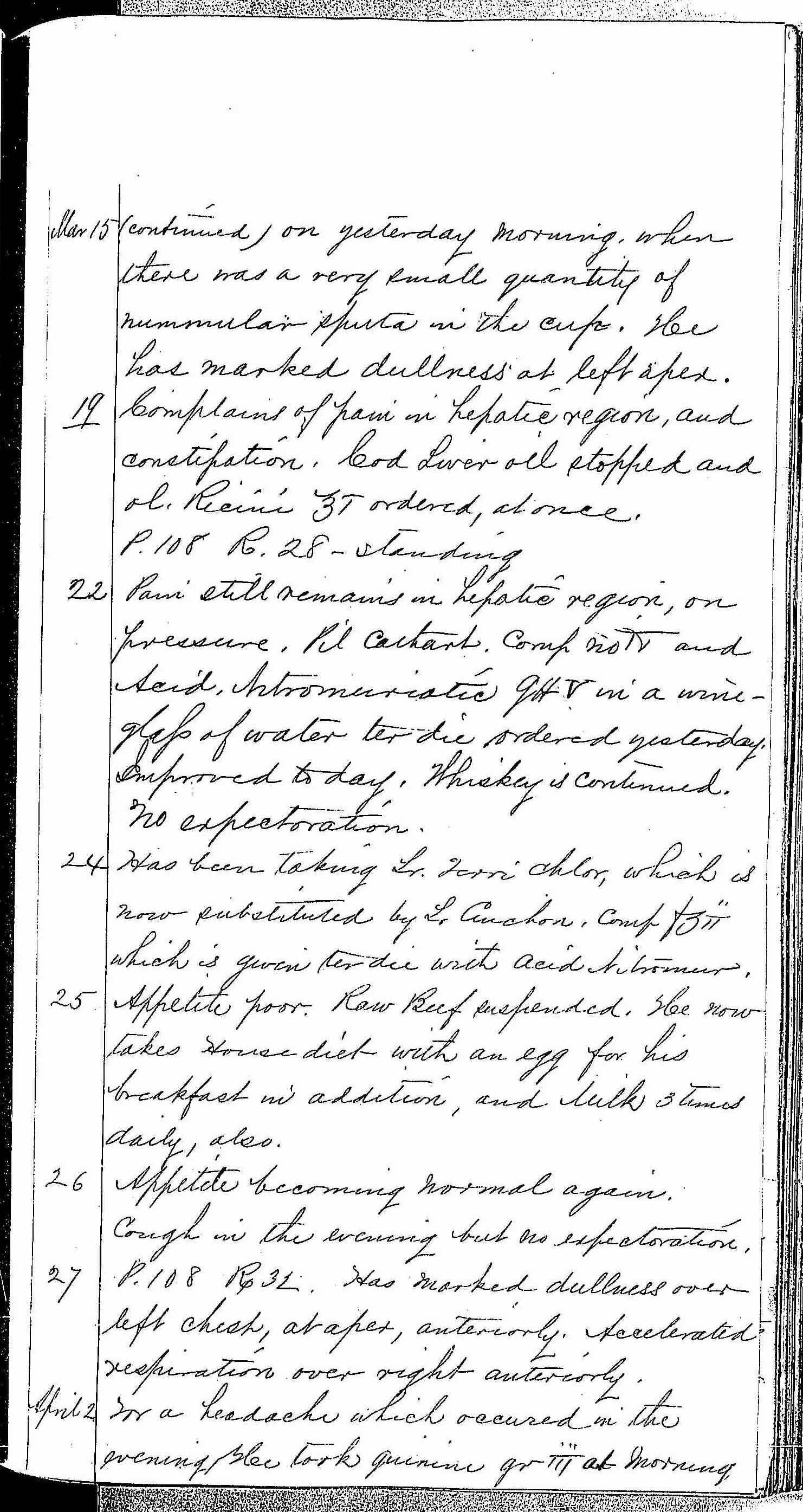 Entry for Richard Forn (page 17 of 21) in the log Hospital Tickets and Case Papers - Naval Hospital - Washington, D.C. - 1868-69