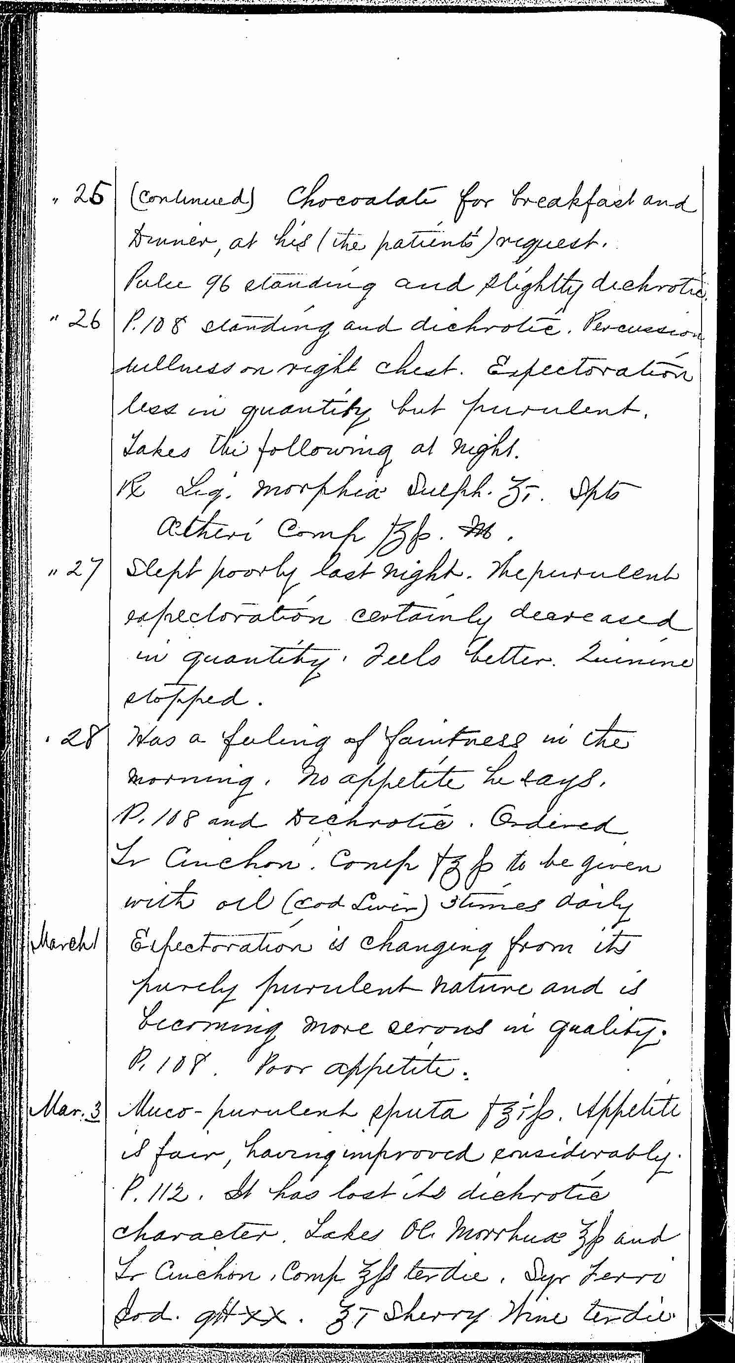 Entry for Peter C. Cheeks (page 8 of 16) in the log Hospital Tickets and Case Papers - Naval Hospital - Washington, D.C. - 1868-69