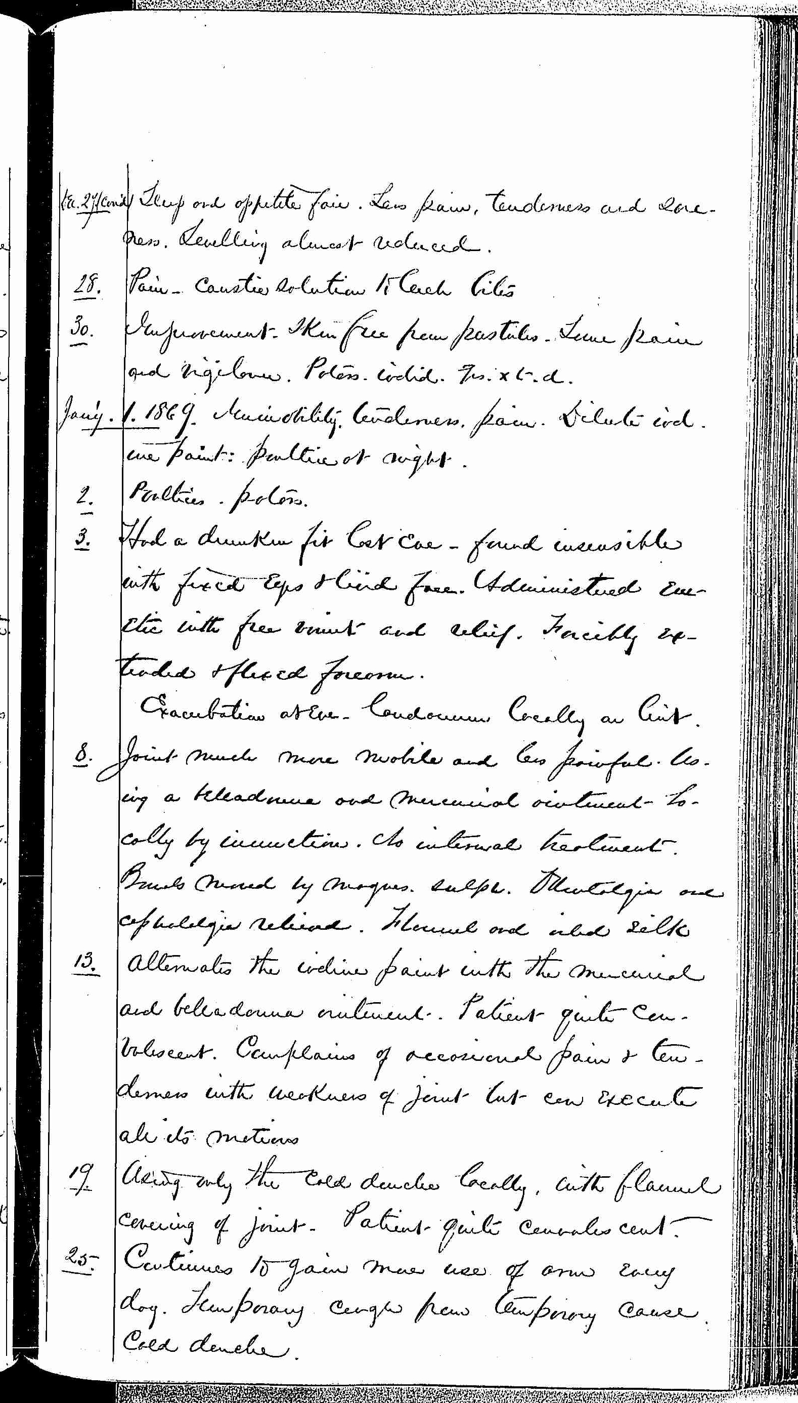 Entry for William B. Deal (page 3 of 4) in the log Hospital Tickets and Case Papers - Naval Hospital - Washington, D.C. - 1868-69