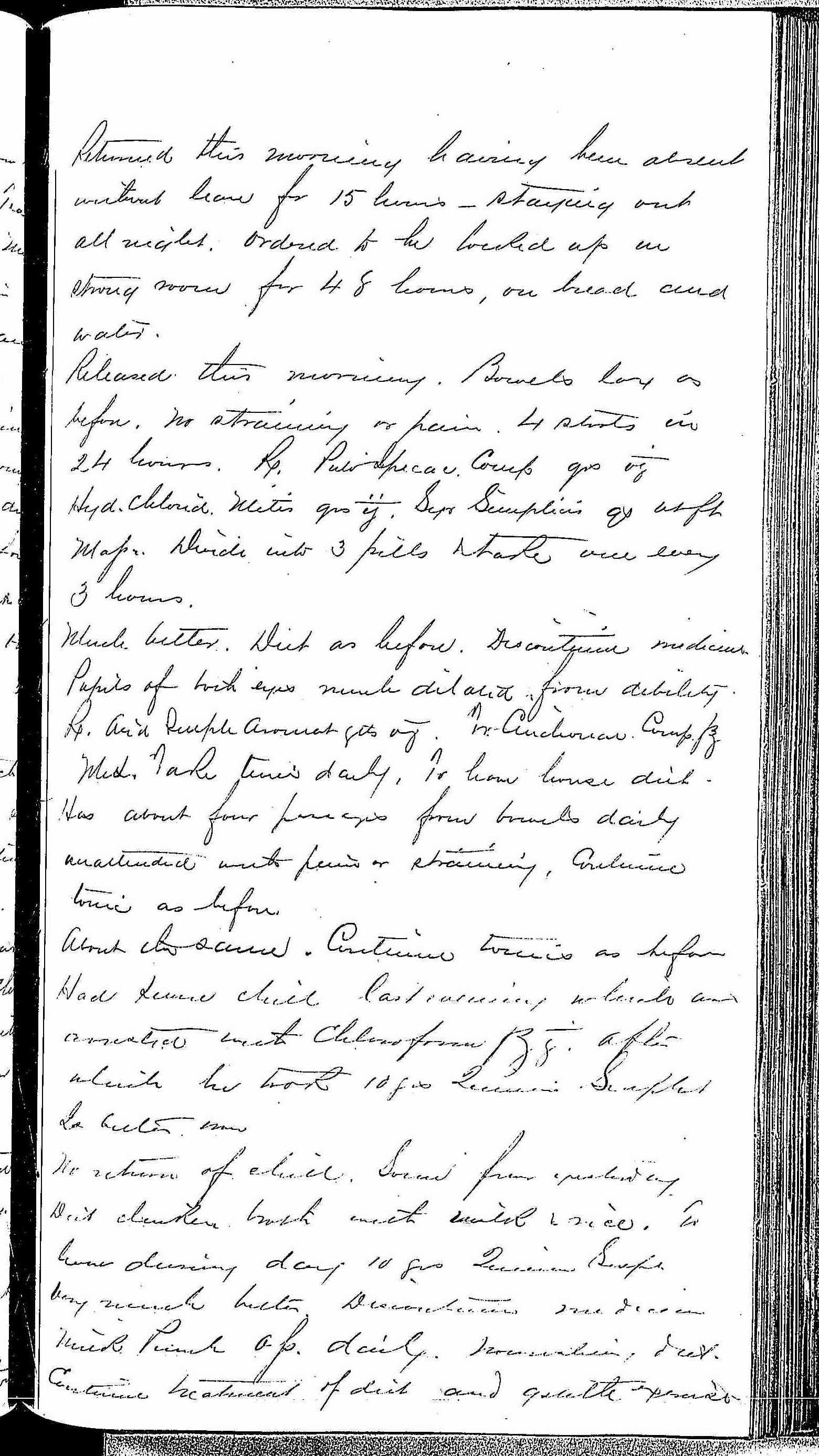 Entry for Edward Stevens (page 3 of 5) in the log Hospital Tickets and Case Papers - Naval Hospital - Washington, D.C. - 1868-69