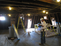 Third Floor - Installing Sheet Metal Ducts in East Room - September 8, 2010