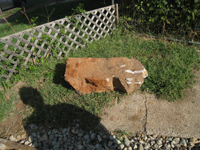 Fence - Anchor Stone (Granite) From Southwest Corner - September 17, 2010