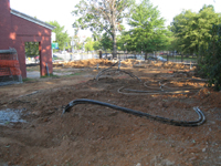 Geothermal/HVAC--Pipes sunk into 350 foot well in northwest corner - September 22, 2010