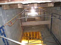 Ground Floor (Basement) - Elevator shaft looking up - October 11, 2010