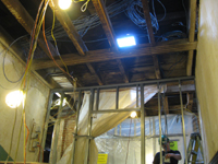 Third Floor--Electrical work and opening through to Widow's walk (from original staircase) - October 11, 2010