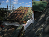 Roof--South side looking west from east room - October 29, 2010