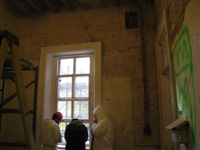 First Floor--Southeast room, bare brick on south wall - November 3, 2010