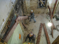 Ground Floor--Installation of stair - November 3, 2010