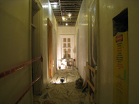 First Floor--From central corridor looking west with newly installed window - February 1, 2011