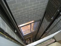 Third Floor--Elevator shaft, looking down - March 3, 2011