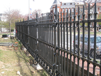 Fence--Newly installed fence along Tenth Street - March 29, 2011