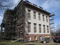 Elevation--East side, newly painted - March 29, 2011