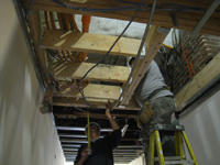 Third Floor--Preparing for installation of AC unit - March 30, 2011