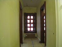 First Floor--Looking east from main corridor with newly painted window and door frames - April 9, 2011