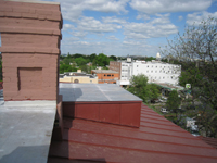 Roof--View towards the Capitol from Widow's Walk north edge - April 29, 2011