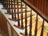 First Floor--Main staircase railings, finished, detail - June 2, 2011