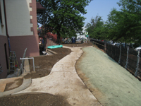Grounds--North (Pennsylvania Ave.) side with new sidewalks and landscaped slope - June 10, 2011