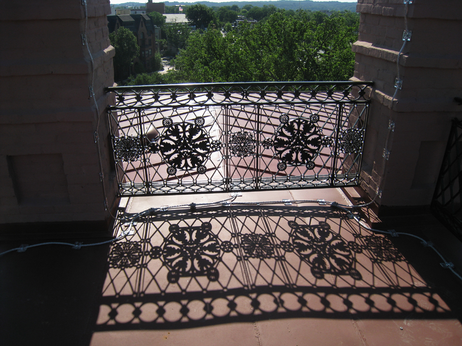 Roof--Ironwork on the east side - June 29, 2011
