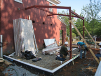 Carriage House--Beginning installation - July 9, 2011
