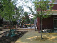 Carriage House--Installing addition - July 9, 2011