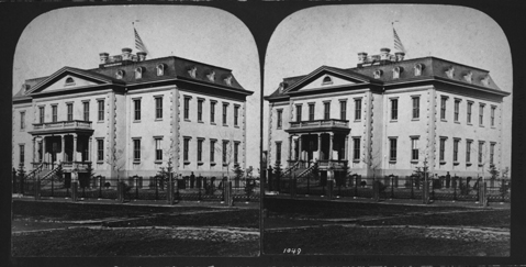 Circa 1870 - this is the first known photograph of the Naval Hospital, Washington City  (Now known as the Old Naval Hospital)