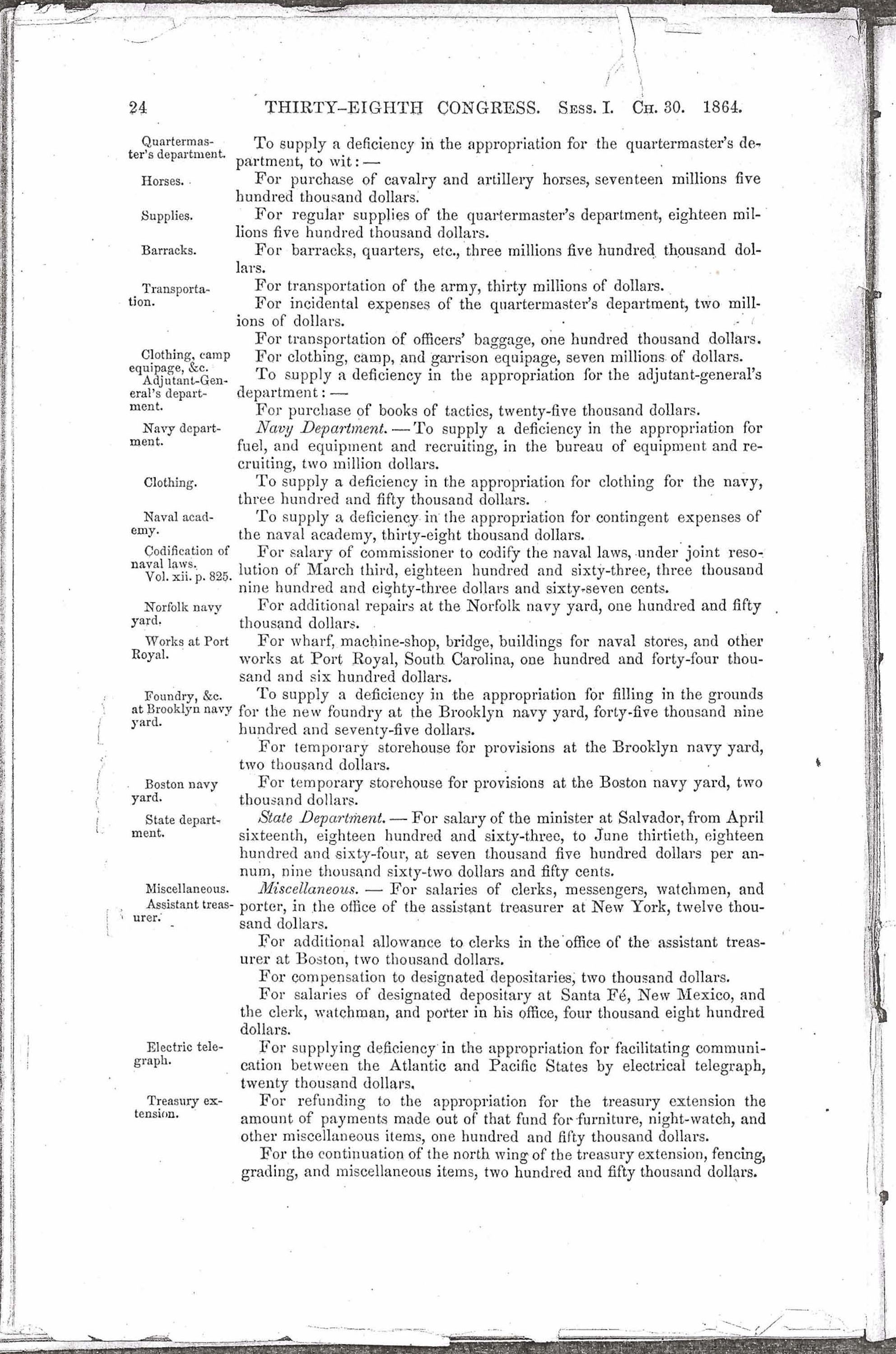 Act of Congress Authorizing Construction of the Washington Naval Hospital, Page 3 of 7