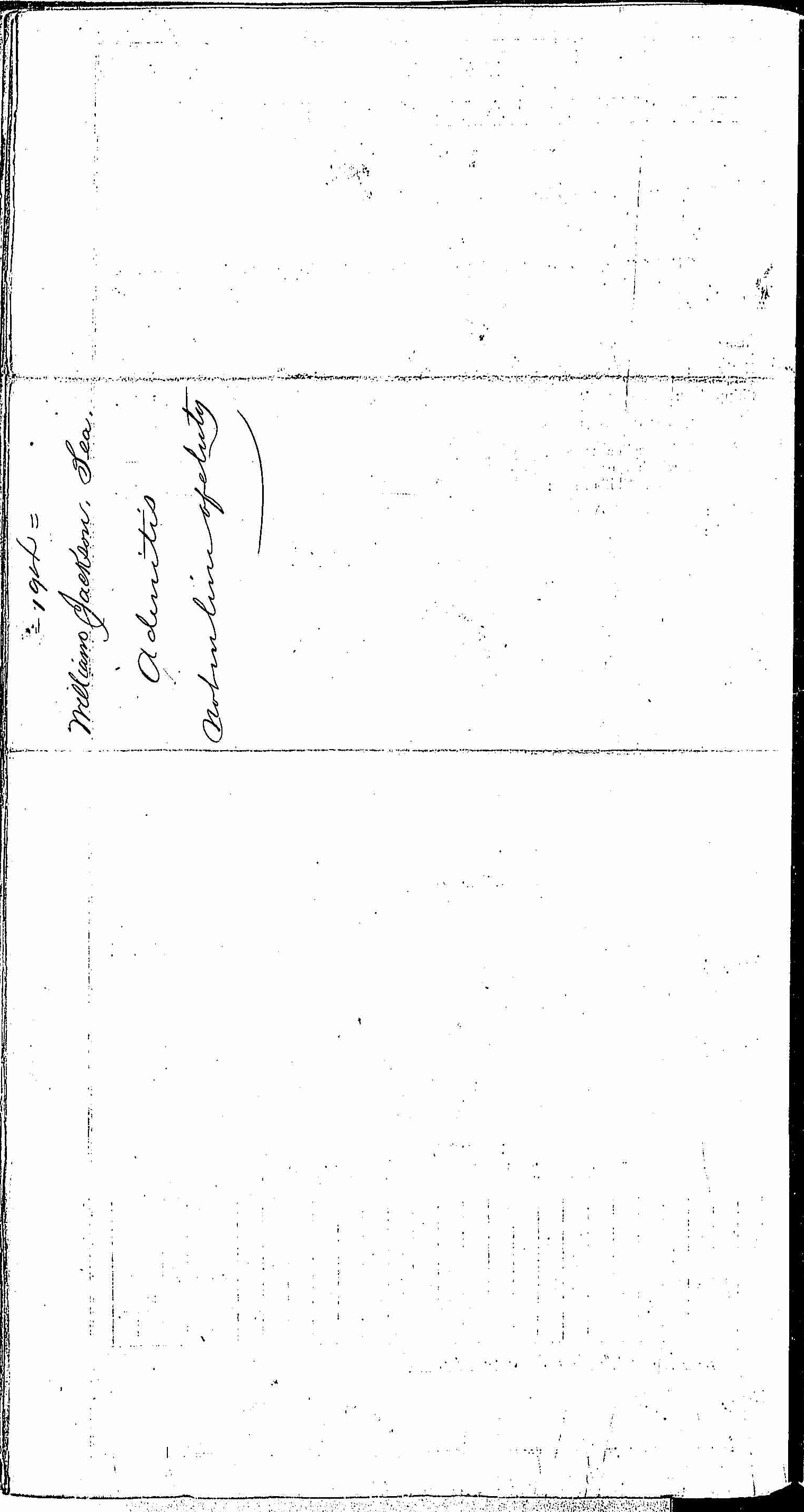 Entry for William Jackson (first admission page 2 of 2) in the log Hospital Tickets and Case Papers - Naval Hospital - Washington, D.C. - 1866-68