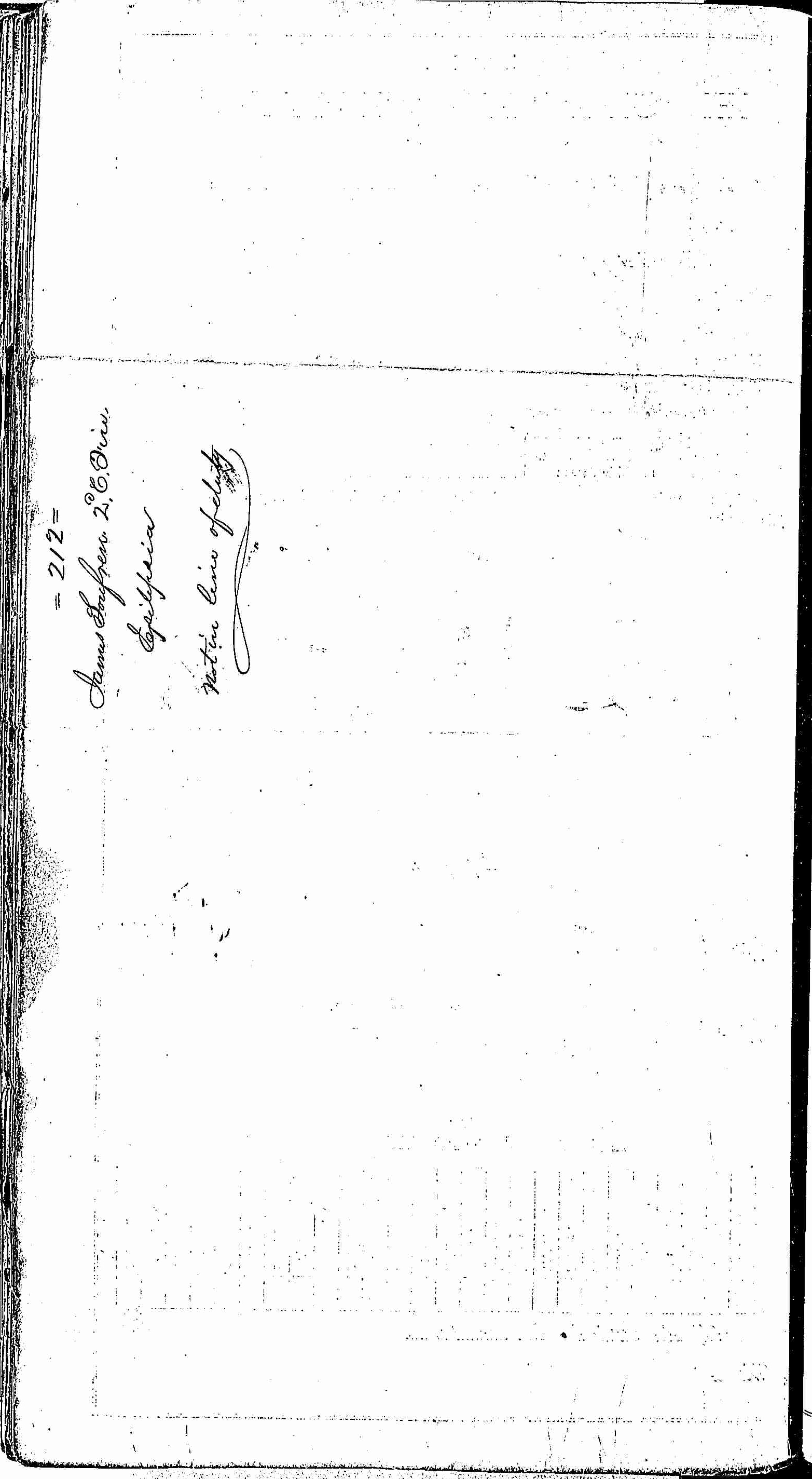 Entry for James Soufren (page 2 of 2) in the log Hospital Tickets and Case Papers - Naval Hospital - Washington, D.C. - 1866-68