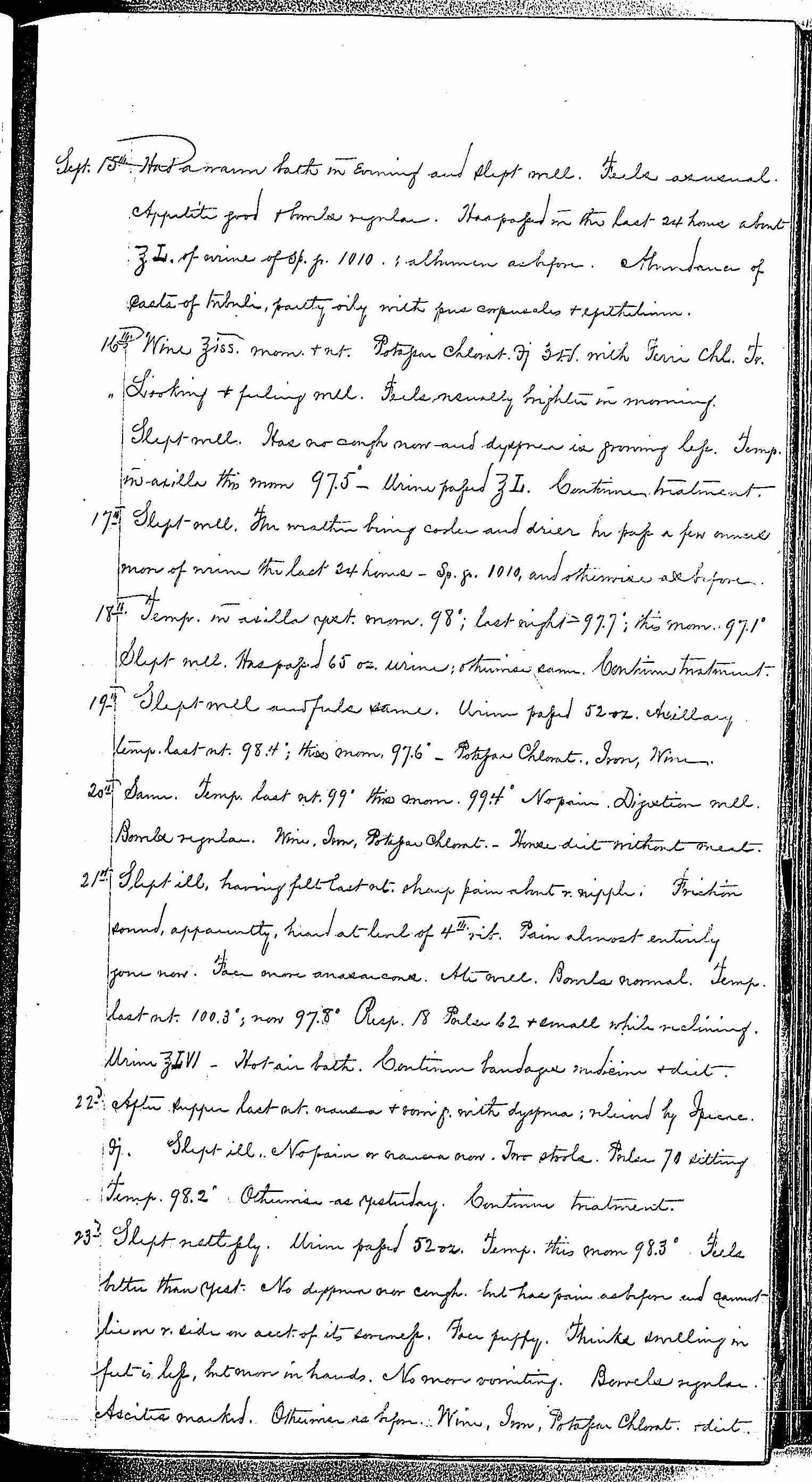 Entry for Bernard Coyne (page 3 of 13) in the log Hospital Tickets and Case Papers - Naval Hospital - Washington, D.C. - 1868-69