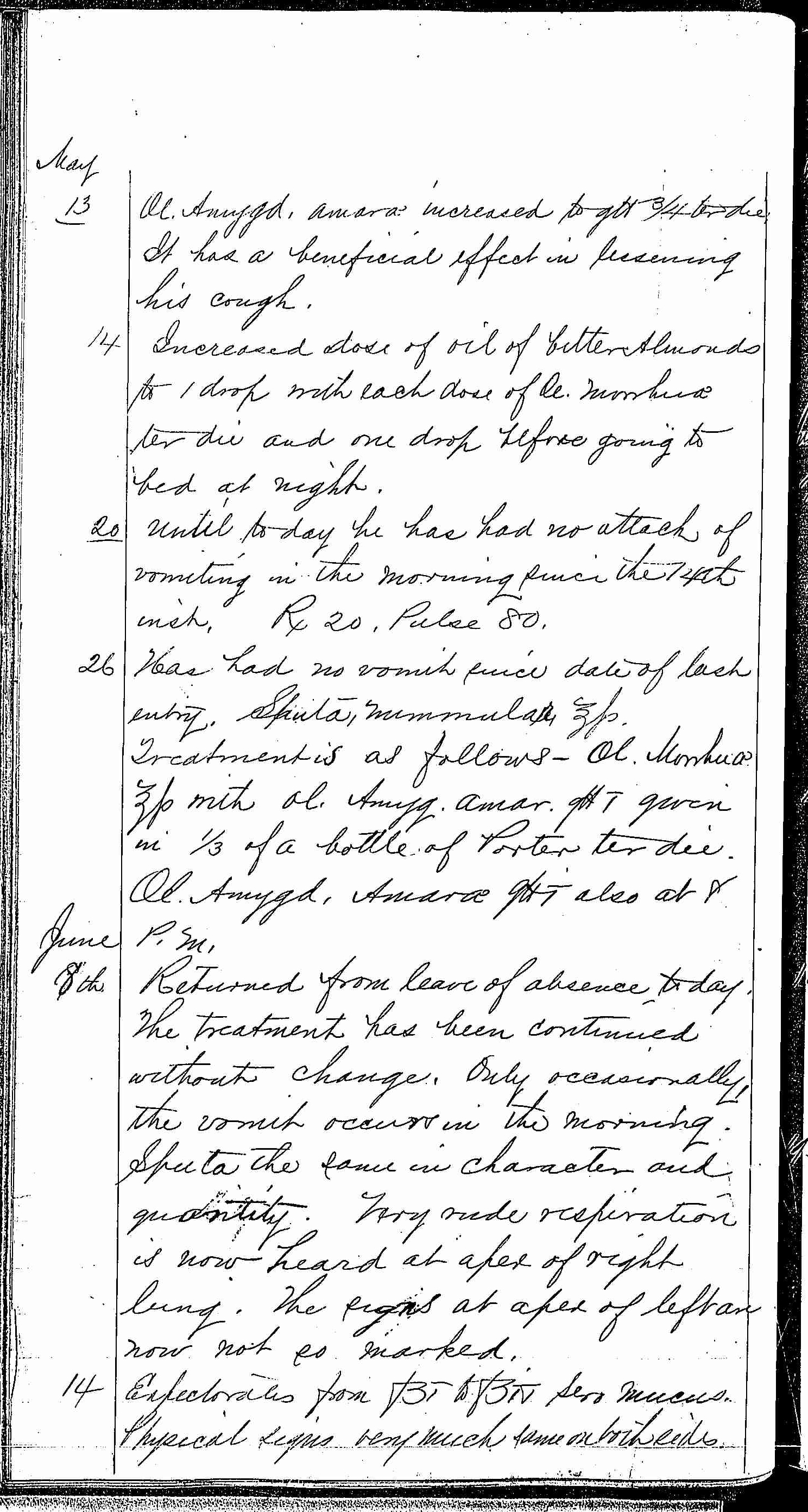 Entry for Hugh Riley (page 28 of 31) in the log Hospital Tickets and Case Papers - Naval Hospital - Washington, D.C. - 1868-69