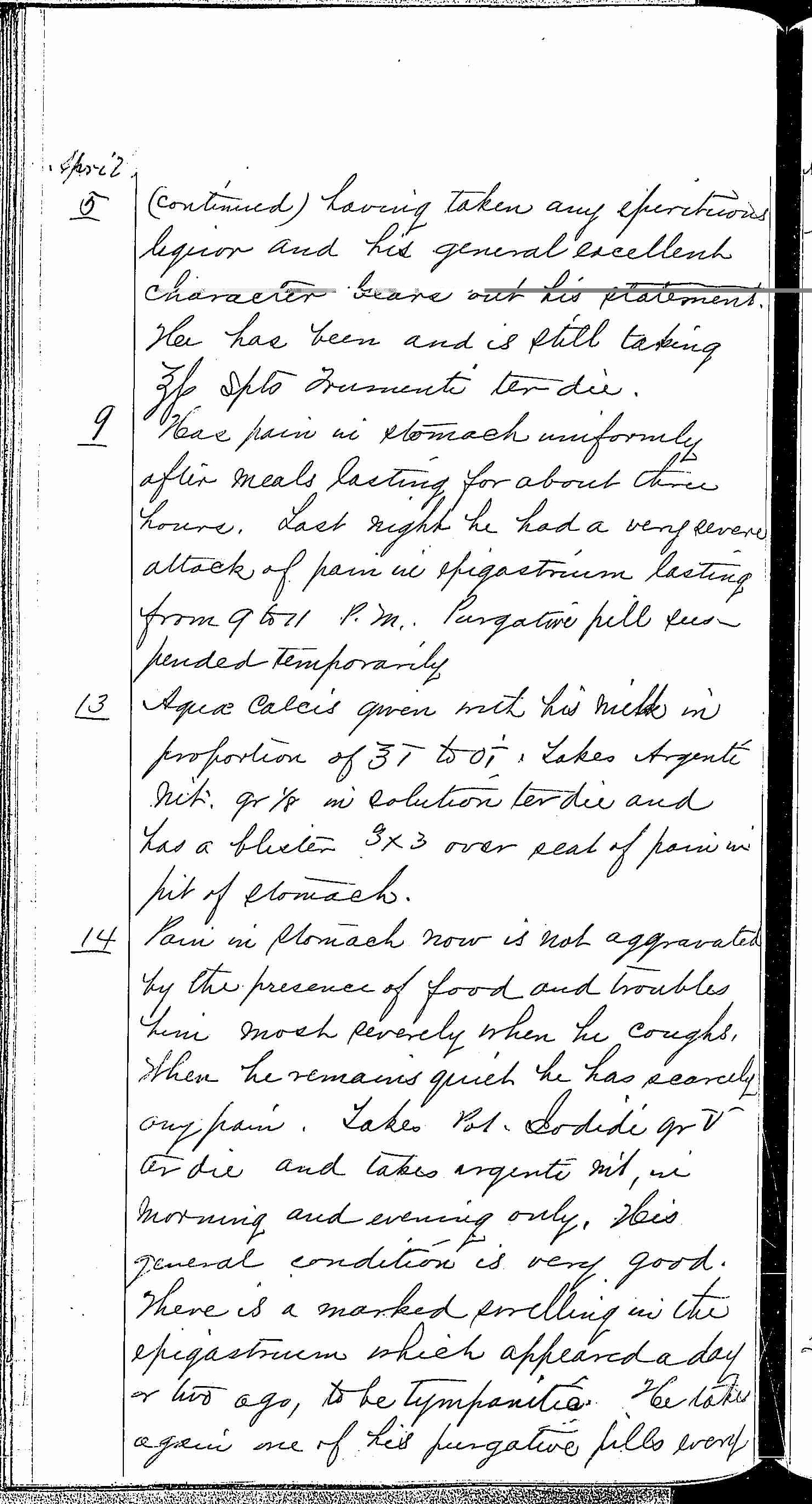 Entry for Charles Johnson (page 10 of 15) in the log Hospital Tickets and Case Papers - Naval Hospital - Washington, D.C. - 1868-69