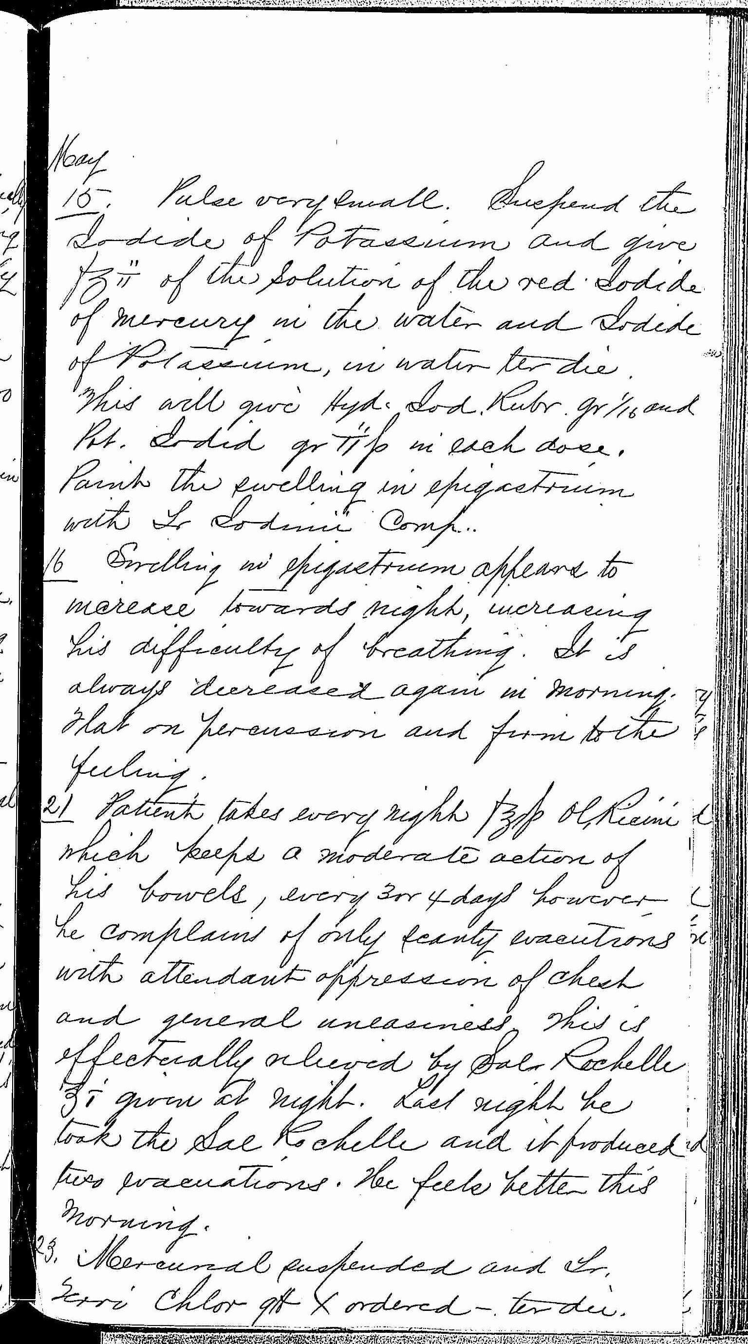 Entry for Charles Johnson (page 13 of 15) in the log Hospital Tickets and Case Papers - Naval Hospital - Washington, D.C. - 1868-69