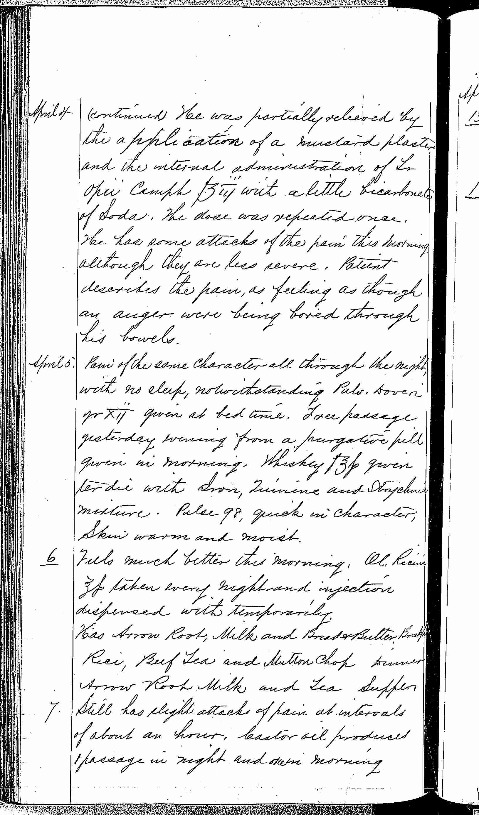 Entry for William Brady (page 4 of 5) in the log Hospital Tickets and Case Papers - Naval Hospital - Washington, D.C. - 1868-69