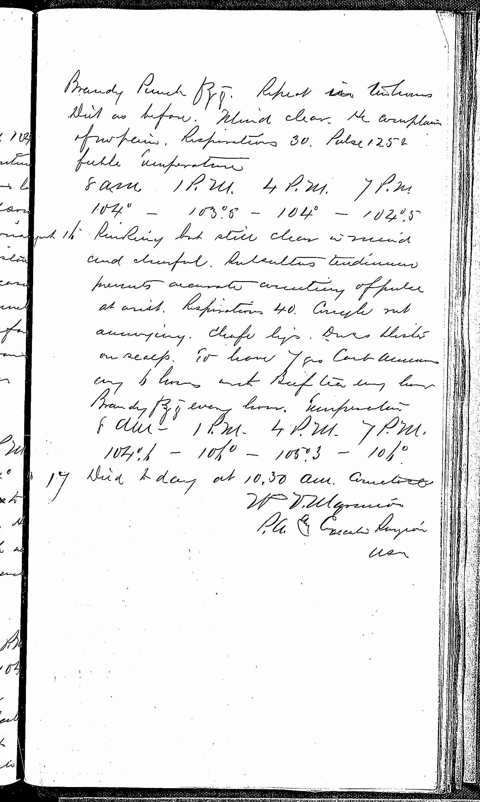 Entry for William Hack (page 7 of 7) in the log Hospital Tickets and Case Papers - Naval Hospital - Washington, D.C. - 1868-69