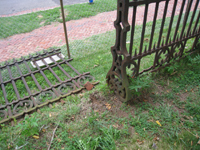 Fence Partially  Dismantled - Southwest Corner - August 3, 2010