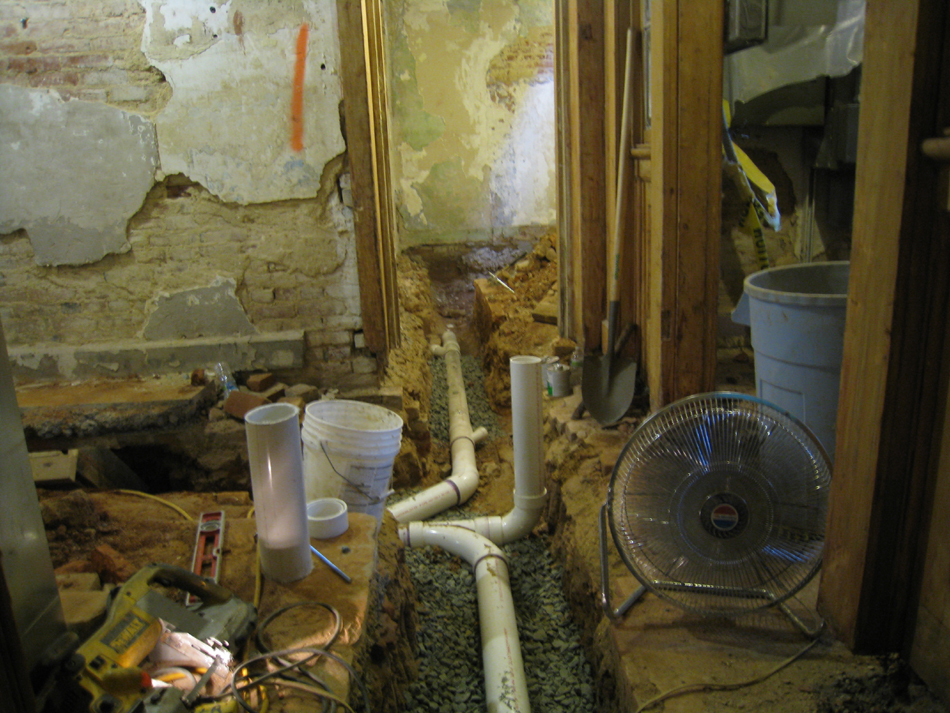 Ground Floor - Plumbing, North Rooms - September 8, 2010