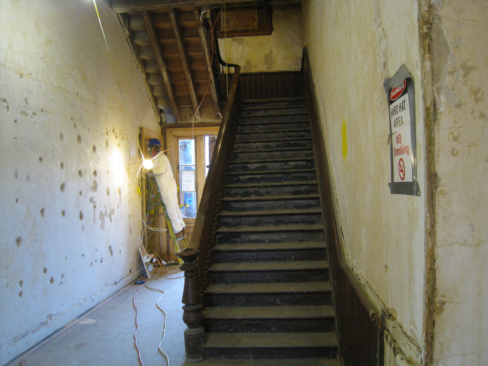 First Floor - Staircase Looking North Toward North Door - September 8, 2010
