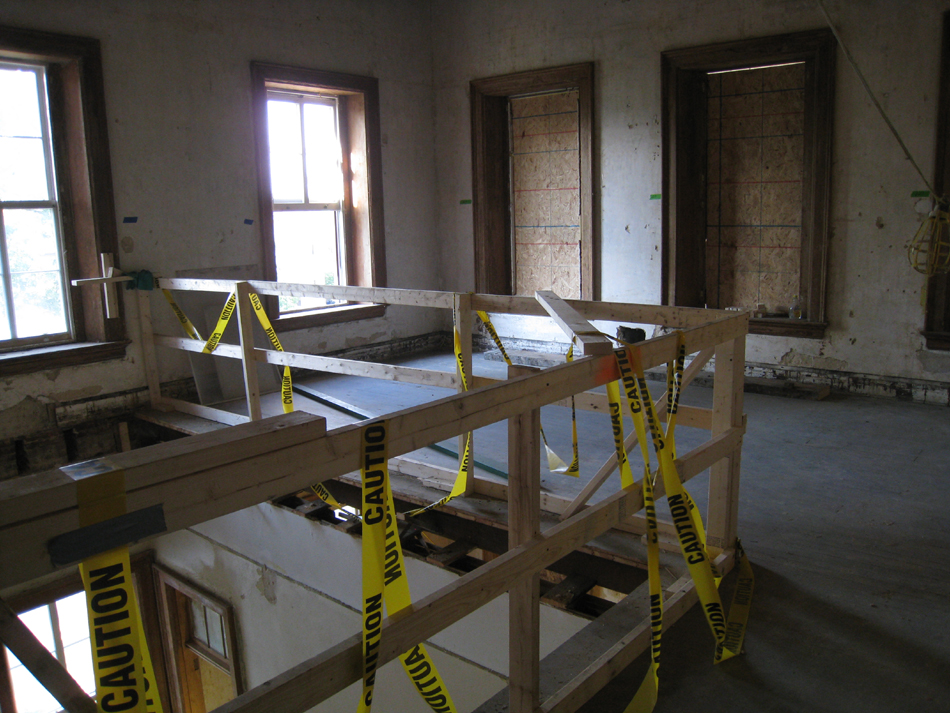 Second Floor - West Stair Cut Out in Southwest Room - September 8, 2010