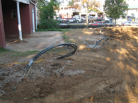 Geothermal/HVAC--Pipes sunk into 350 foot well in northwest corner - September 22, 2010