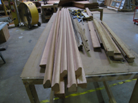 Windows and Doors - SRS Corp. -- reproducing third floor window frame elements with Spanish cedar.