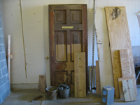 First Floor--Saved original door from northwest corner room - October 11, 2010