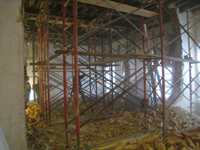 Second Floor--Demolition of the two central walls (from west side) - November 3, 2010