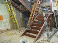 Ground Floor (Basement) - West stair construction - November 8, 2010