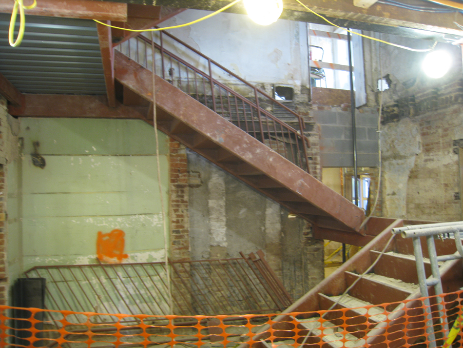 Ground Floor--West staircase installation