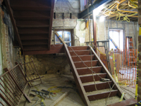 Ground Floor (Basement) - West staircase installation - November 17, 2010